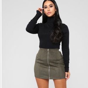 Fashion Nova Farrah Faux Suede Skirt